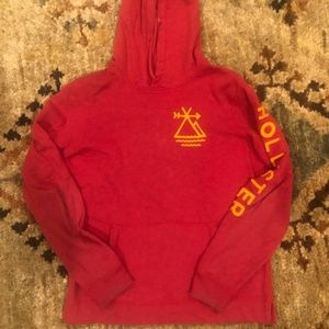 Hollister Pacific Merchants Red Aztec Hoodie